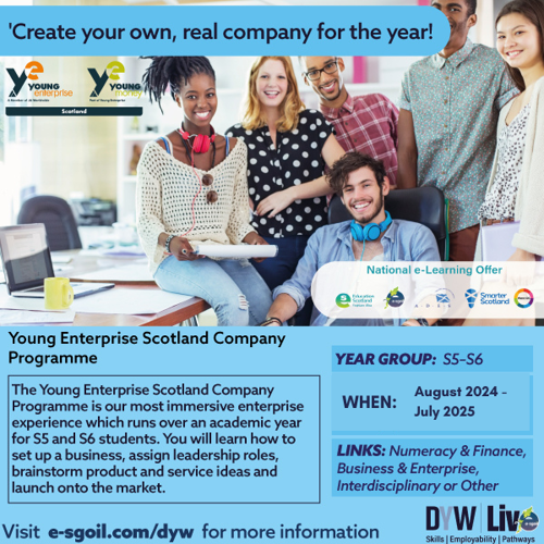 Young Enterprise Company Programme - SCQF 6