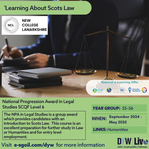 Legal Studies National Progression Award - SCQF 6