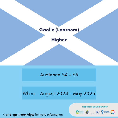 Gaelic (Learners) - Higher